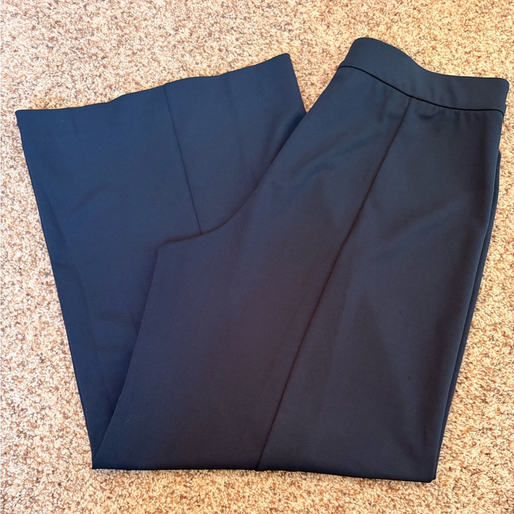 Nordstrom Navy Wide Leg Pull-On Pants
